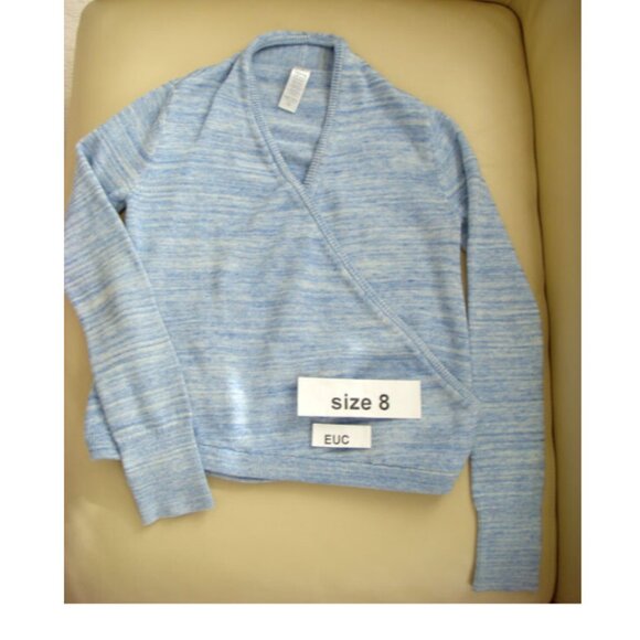 Ivivva Other - Ivivva Girl by Lululemon 🍋 Four's A Charm Wrap Sweater Blue Knit  size 8